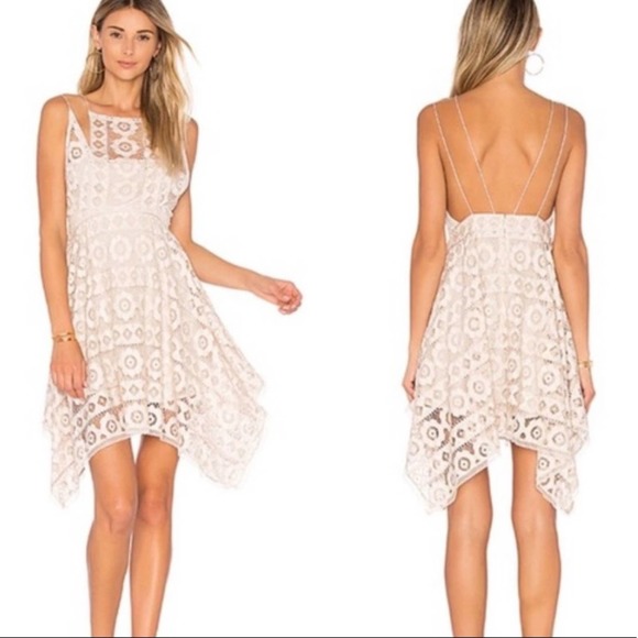 Free People Dresses & Skirts - Free People Dress Just Like Honey Ivory Lace Mini 0